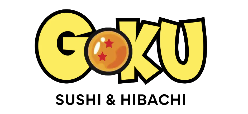 Goku Sushi & Hibachi logo with two‑star Dragon Ball replacing the letter O
